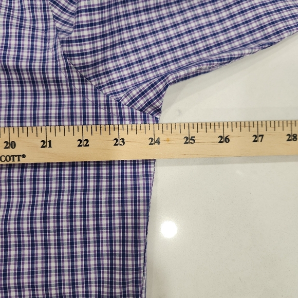 Lauren Ralph Lauren Black Label Shirt Mens 16 Button Down Check Gingham Stretch - Picture 10 of 13